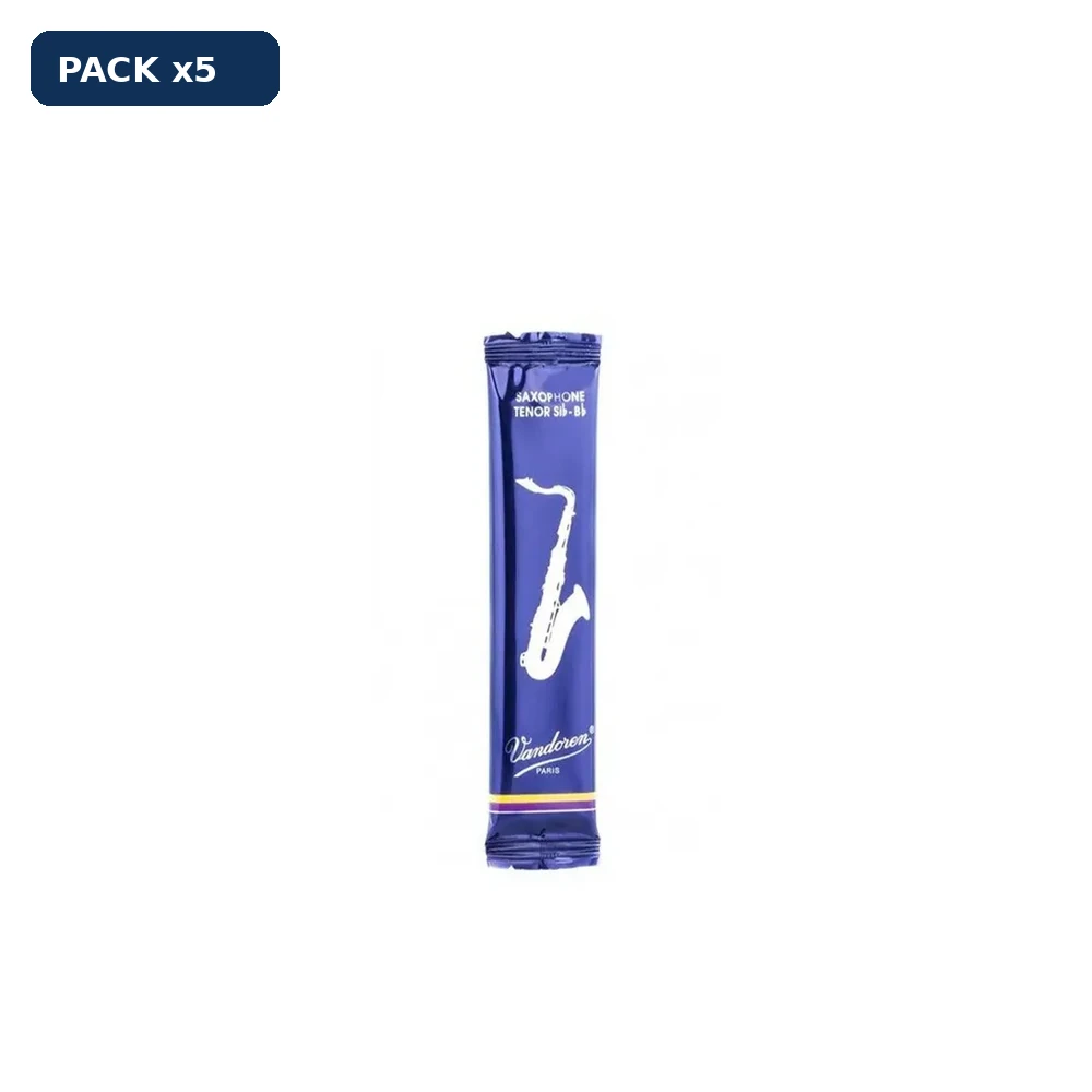 Caja x5 Cañas Saxo Tenor Vandoren N° 2 Tradicional SR222FPS
