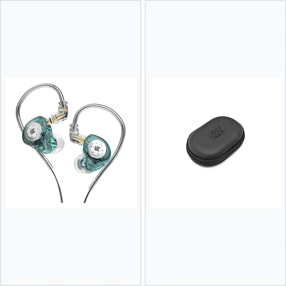 Combo Auricular In Ear KZ EDX PRO CYAN No Mic, Monitoreo, deportivos o juegos + 1 producto