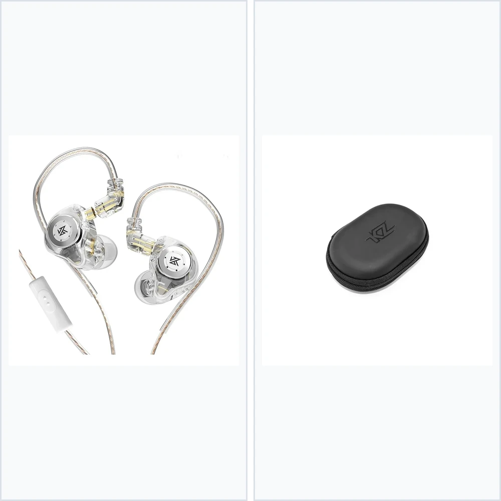 Combo Auricular In Ear KZ EDX PRO CRISTAL No Mic, Monitoreo, deportivos o juegos + 1 producto