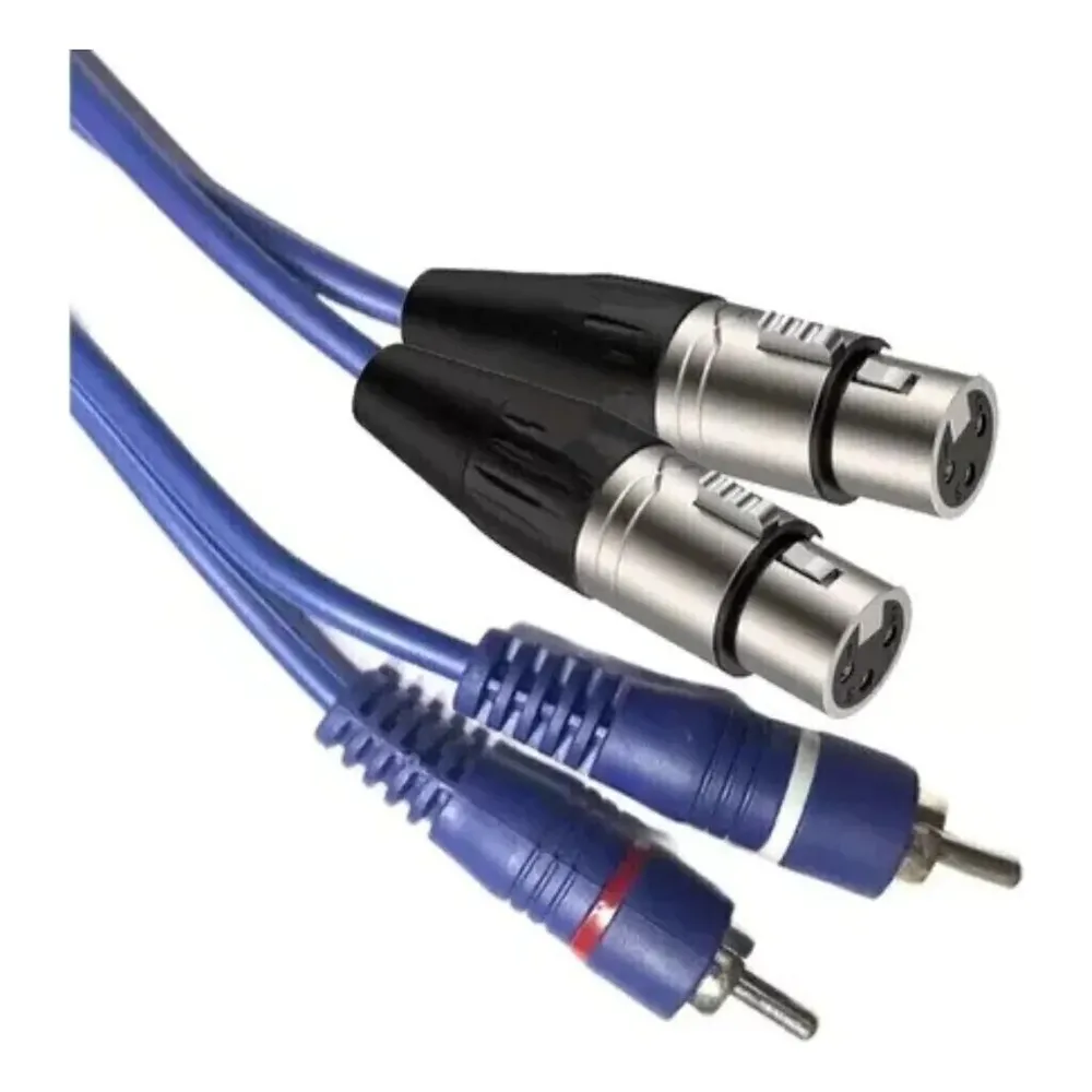 Cable 2 RCA a 2 XLR hembra JAHRO 3661