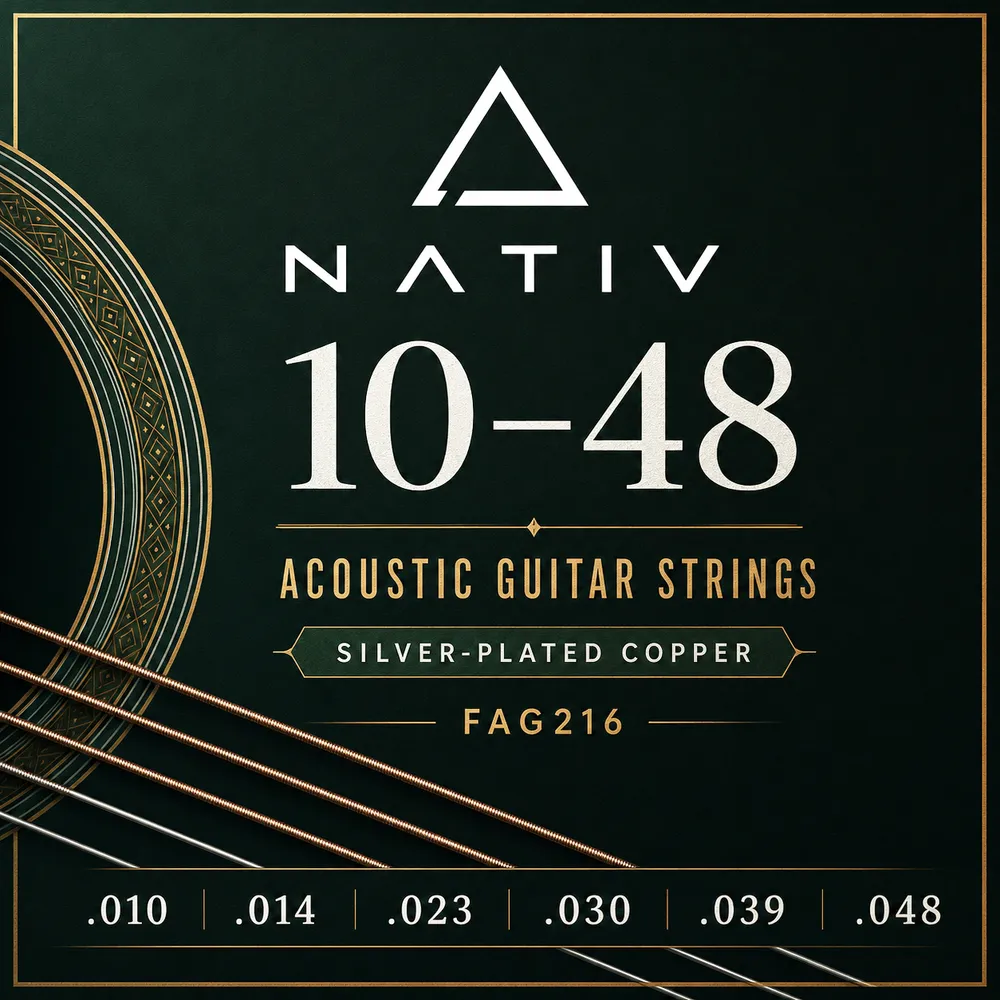 Encordado Acustica NATIV FAG216 010-48 Silver Plated Cooper